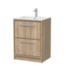 600mm Floor standing 2-Drawer Unit & Basin Set 1 Tap Hole