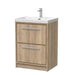600mm Floor Standing 2-Drawer Unit Set & Basin 1 Tap Hole (Drawer, Unit or Set)