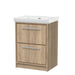 600mm Floor Standing 2-Drawer Unit & Basin 0Tap Hole (Drawer Unit,Set)