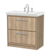 800mm Floor Standing 2-Drawer Unit & Basin Set 3 Tap Hole