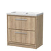 800mm Floor Standing 2-Drawer Unit & Basin 0Tap Hole (Drawer Unit,Set)
