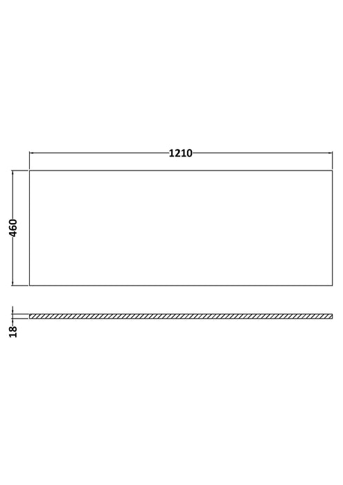 Hudson Reed 1210x460mm Marble Worktop