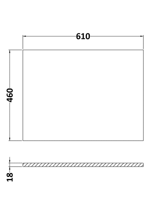 Hudson Reed 610x460mm Marble Worktop