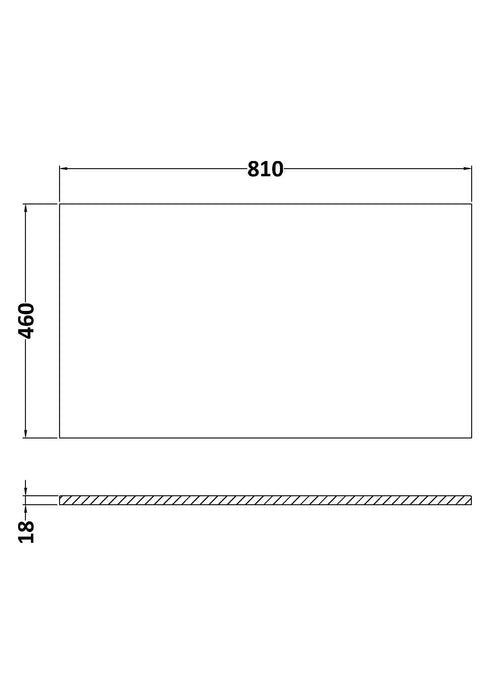 Hudson Reed 810x460mm Marble Worktop