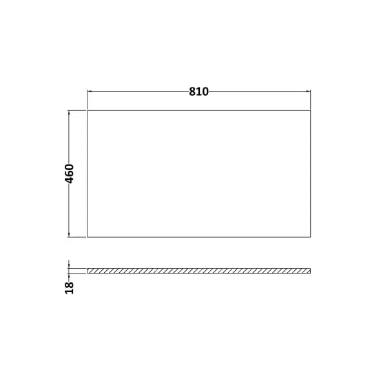 800mm Wall Hung Single Drawer Unit & Marble Worktop (Drawer, Unit or Set)