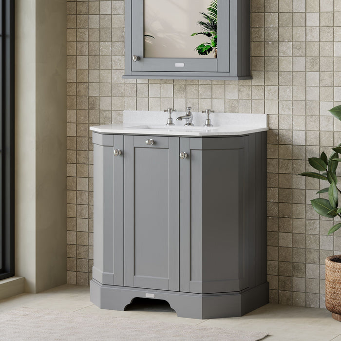 Old London 750mm Storm Grey 2 Door Floor Standing Vanity Unit