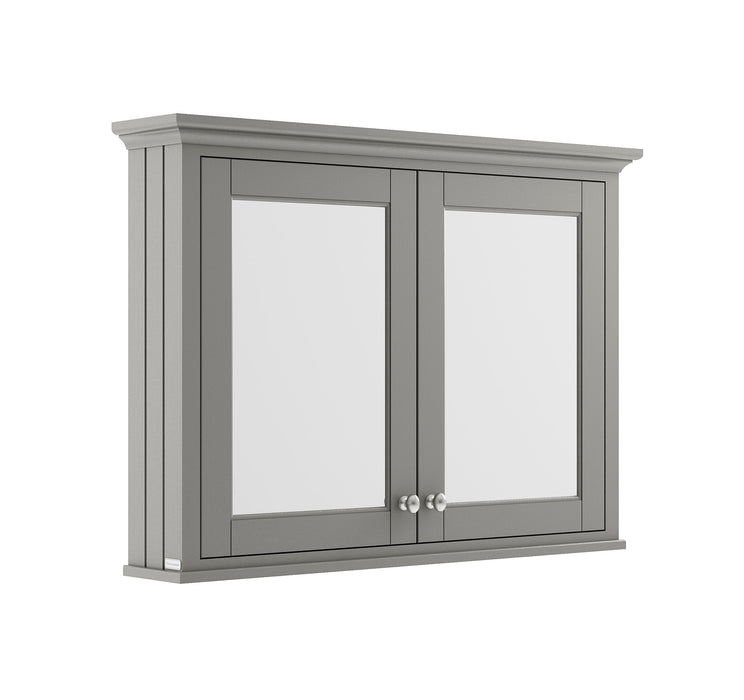 Old London 1050mm Storm Grey Wall Hung Mirror Cabinet