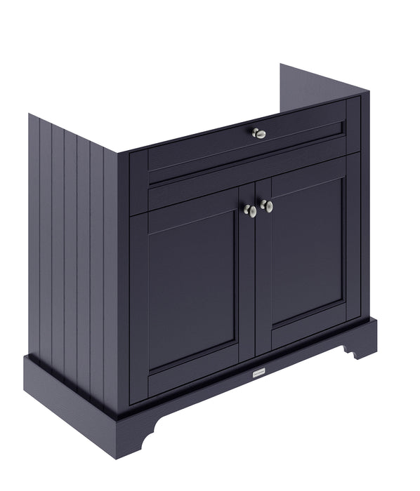 Old London 1000mm Twilight Blue 2 Door Floor Standing Vanity Unit