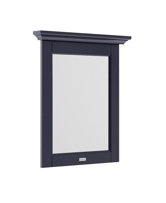 Old London 600 x 694mm Woodgrain Rectangular Twilight Blue Bathroom Mirror