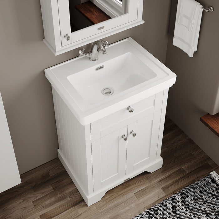 Old London 600mm Timeless Sand 2 Door Floor Standing Vanity Unit