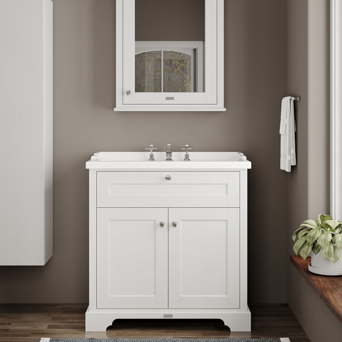 Old London 800mm Timeless Sand 2 Door Floor Standing Vanity Unit
