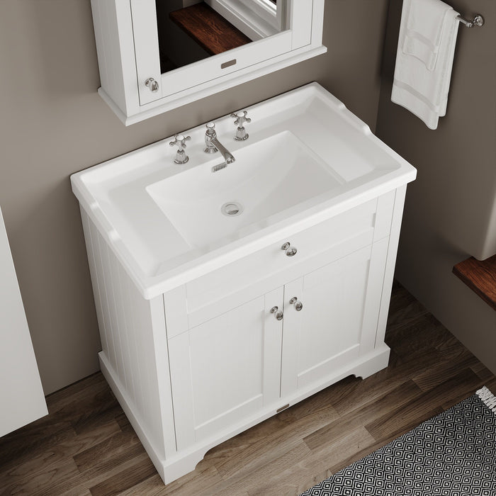 Old London 800mm Timeless Sand 2 Door Floor Standing Vanity Unit