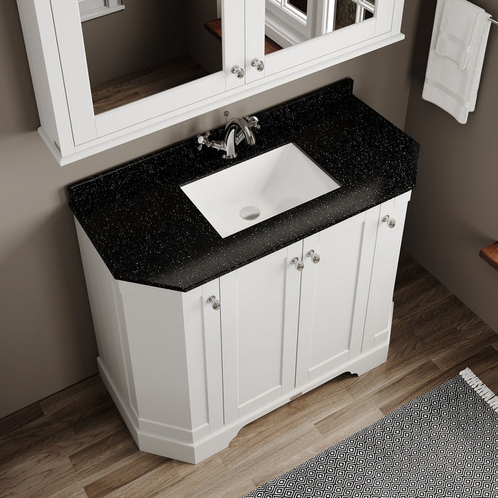 Old London 1000mm Timeless Sand 4 Door Floor Standing Vanity Unit