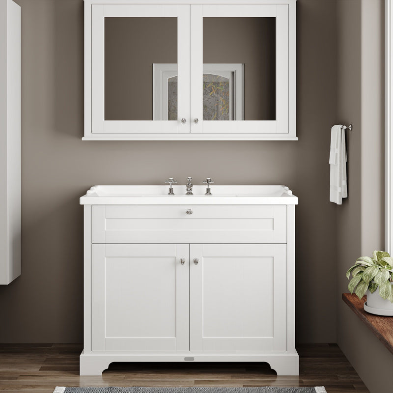 Old London 1000mm Timeless Sand 2 Door Floor Standing Vanity Unit