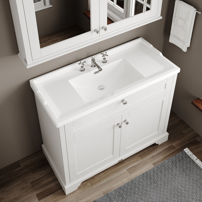 Old London 1000mm Timeless Sand 2 Door Floor Standing Vanity Unit