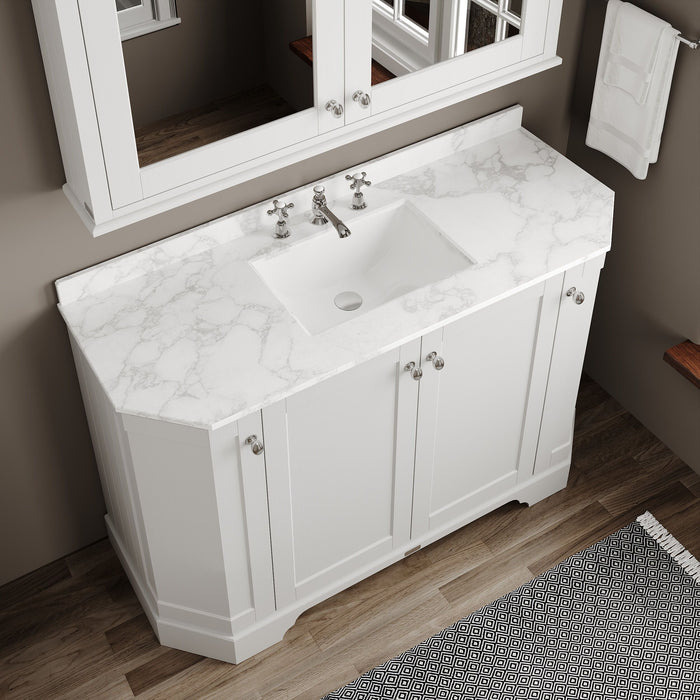 Old London 1200mm Timeless Sand 4 Door Floor Standing Vanity Unit Standing Angled