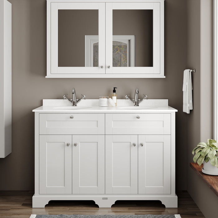 Old London 1200mm Timeless Sand 4 Door Floor Standing Vanity Unit