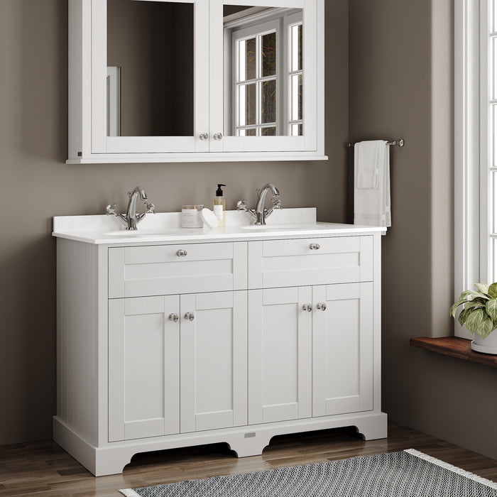 Old London 1200mm Timeless Sand 4 Door Floor Standing Vanity Unit