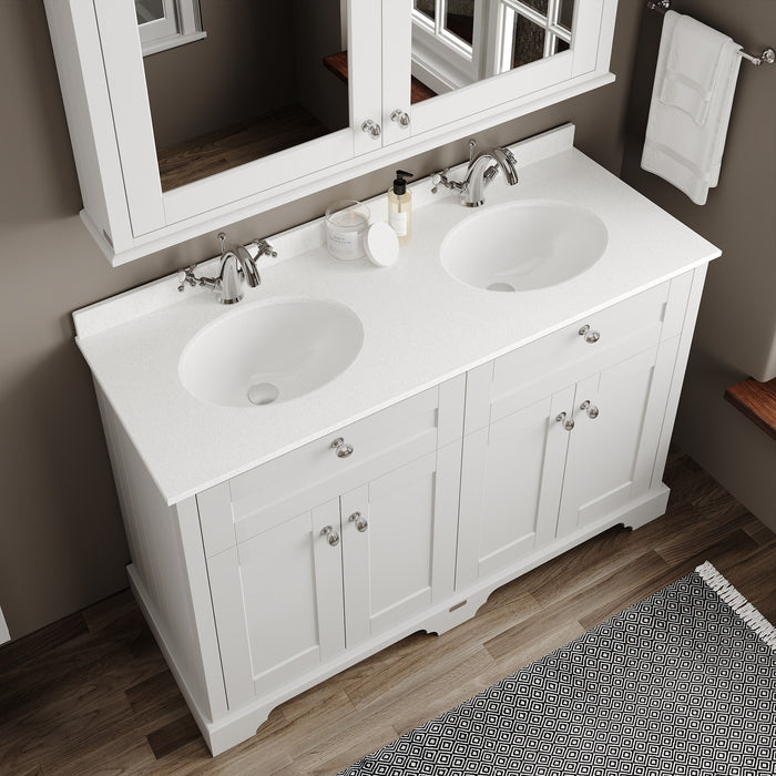 Old London 1200mm Timeless Sand 4 Door Floor Standing Vanity Unit