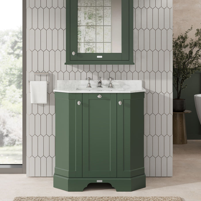 Old London 750mm Hunter Green 2 Door Floor Standing Vanity Unit