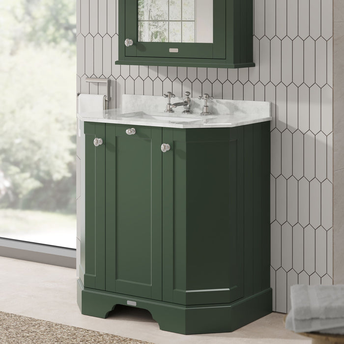 Old London 750mm Hunter Green 2 Door Floor Standing Vanity Unit