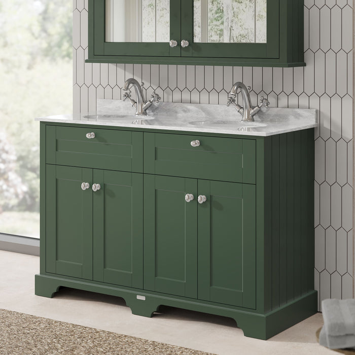 Old London 1200mm Hunter Green 4 Door Floor Standing Vanity Unit