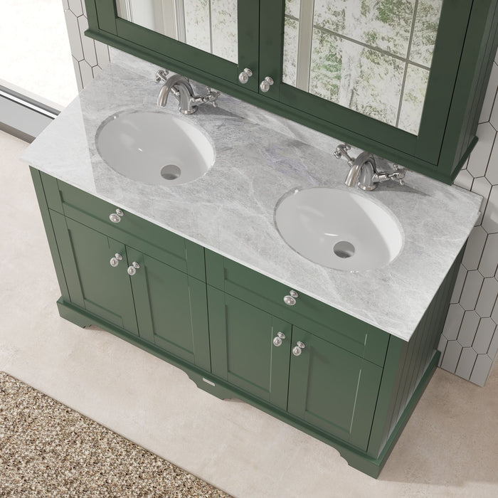 Old London 1200mm Hunter Green 4 Door Floor Standing Vanity Unit