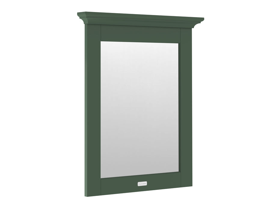 Old London 600 x 694mm Woodgrain Rectangular Hunter Green Bathroom Mirror