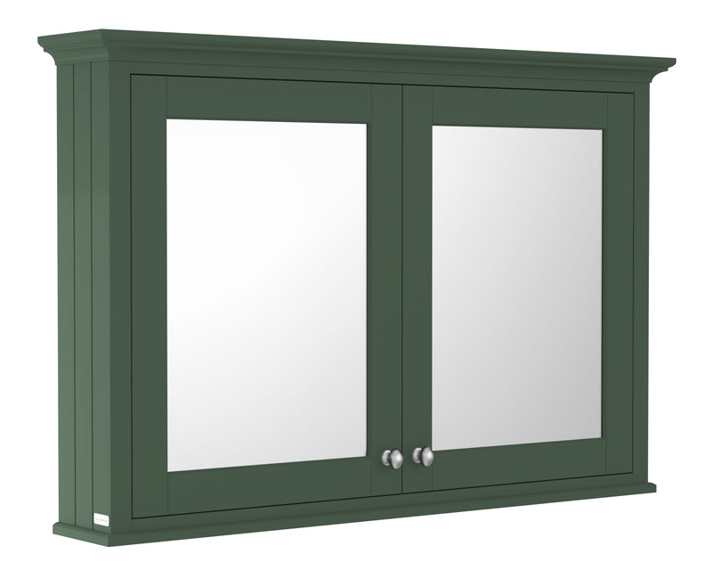 Old London 1050mm Hunter Green Wall Hung Mirror Cabinet