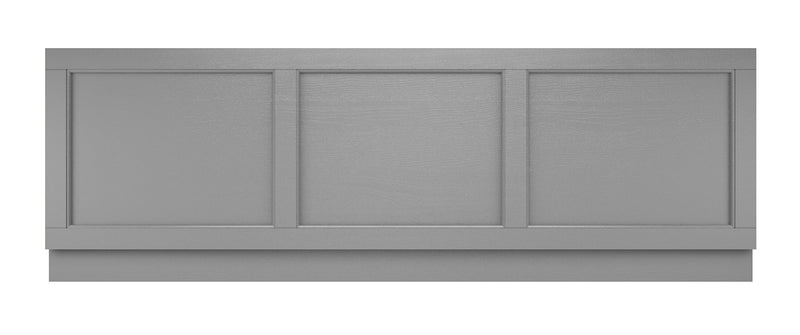 Old London 1700mm Storm Grey MDF Vinyl Straight Front Bath Panel