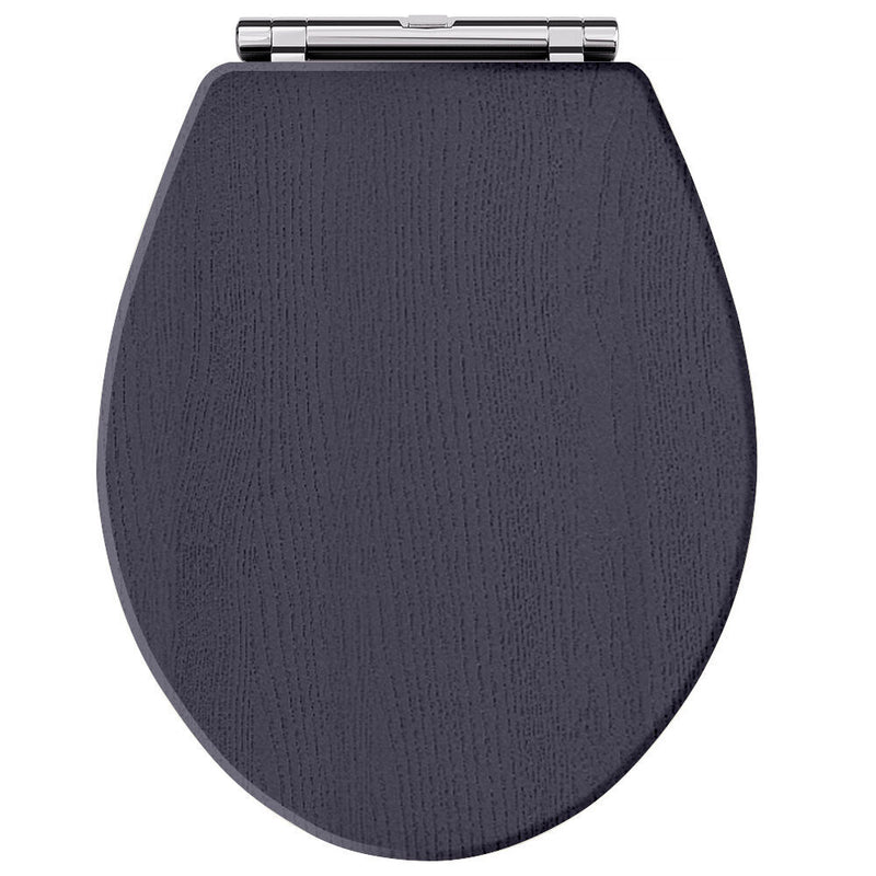 Old London Richmond Twilight Blue Round Soft Close Traditional Toilet Seat With Top Fix Hinge
