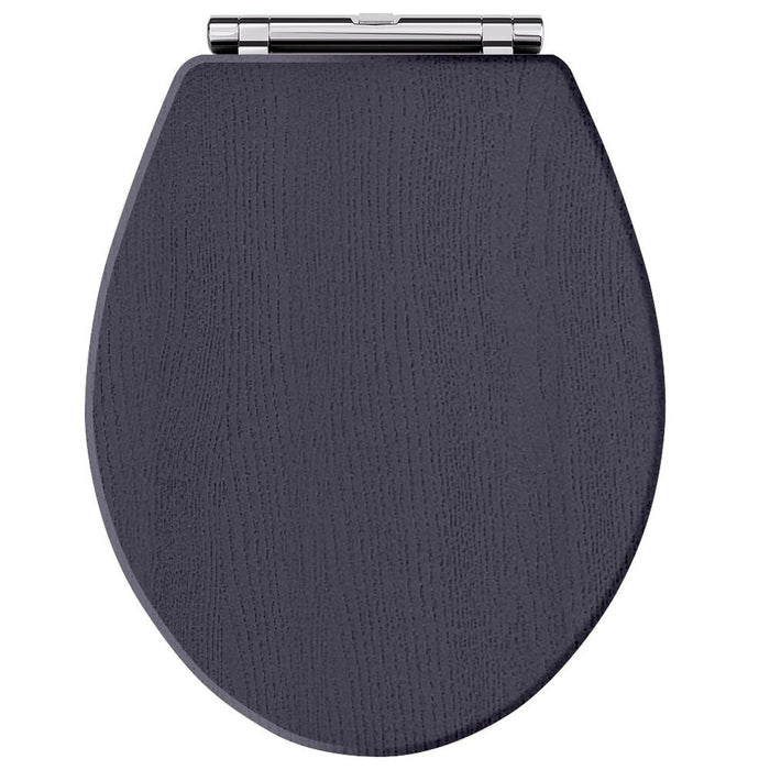 Old London Richmond Twilight Blue Round Soft Close Traditional Toilet Seat With Top Fix Hinge