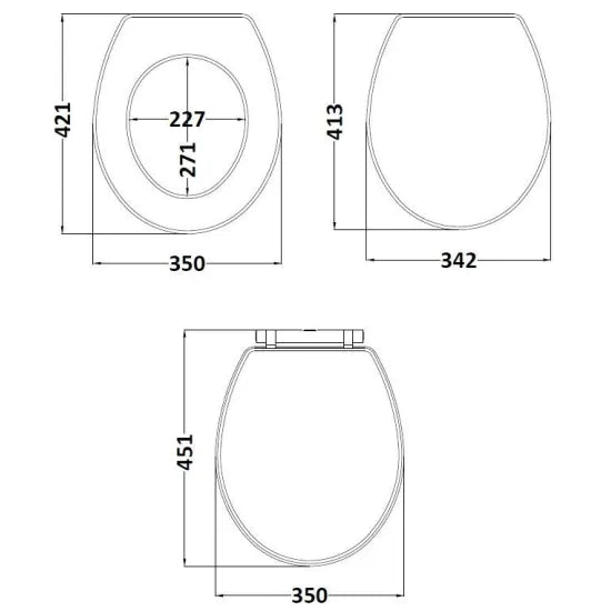 Old London Richmond Timeless Sand Round Soft Close Traditional Toilet Seat With Top Fix Hinge
