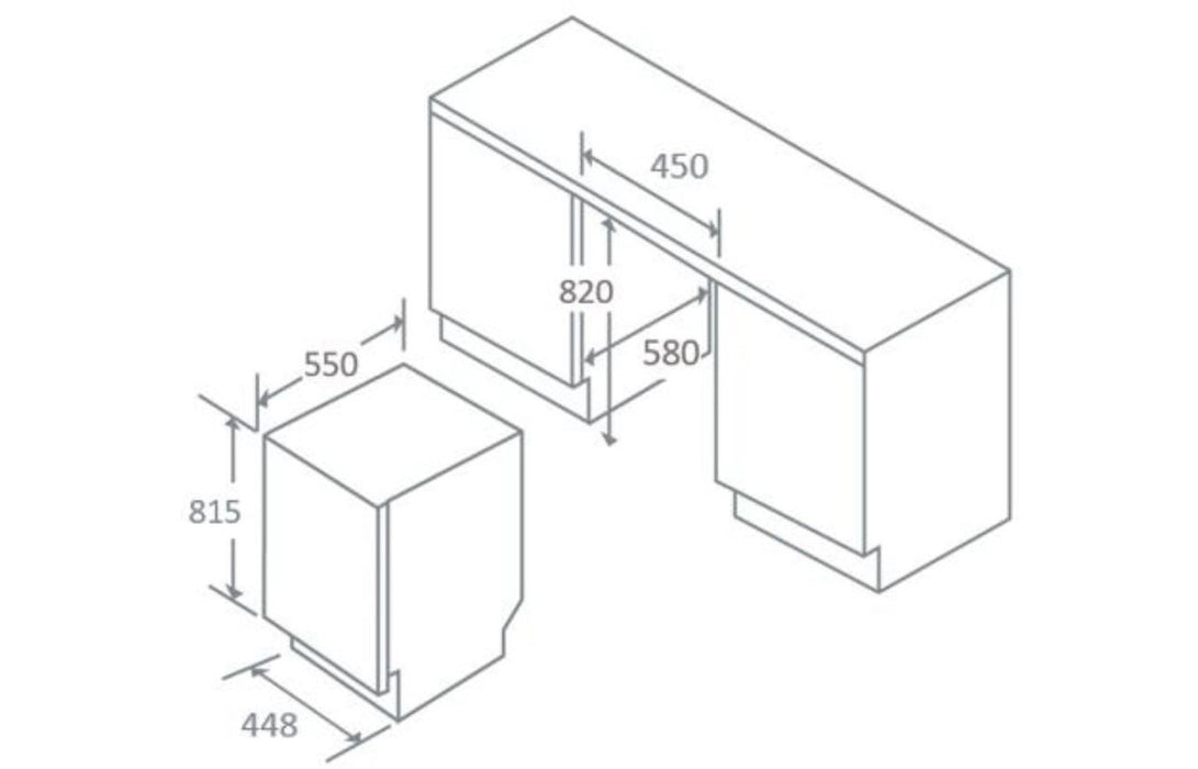 Prima PRDW300 F/I 10 Place Slimline Dishwasher