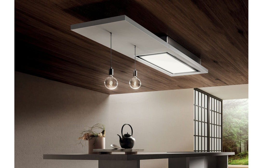 Elica Lullaby 120cm Ceiling Hood (Recirculating) - White Wood