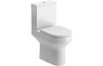 Laurentine Rimless Close Coupled Open Back Comfort Height WC & Soft Close Seat