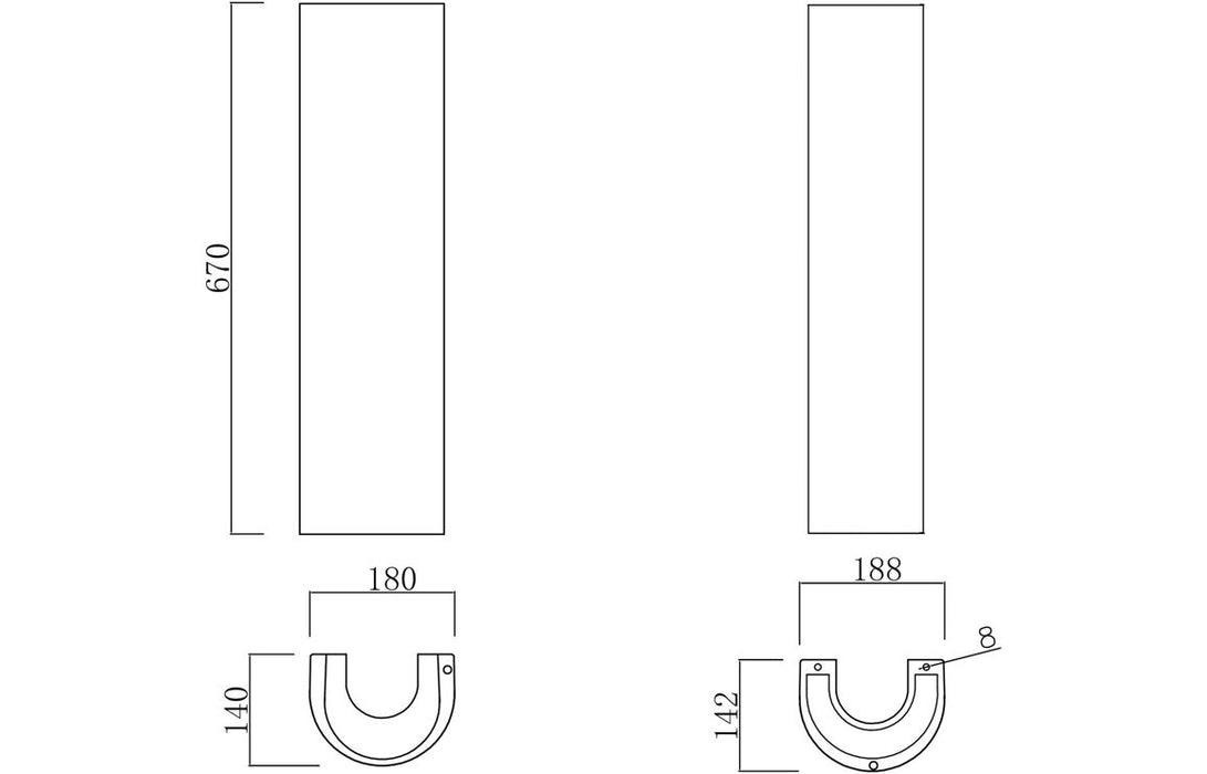 Laurentine 500x390mm 1TH Basin & Full Pedestal