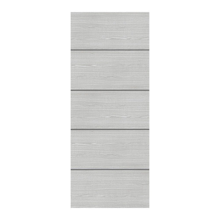 Deanta Flush Light Grey Ash Horizontal Inlay Door
