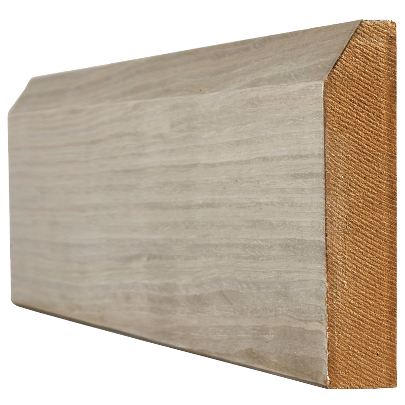 LIGHT GREY PRE-FINISHED SKIRTING CHAMFERED