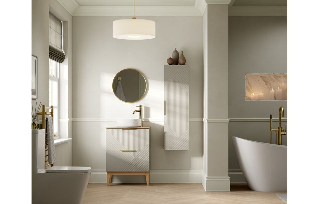 Vario 350mm Wall Hung 1 Door Tall Unit - Matt Oat