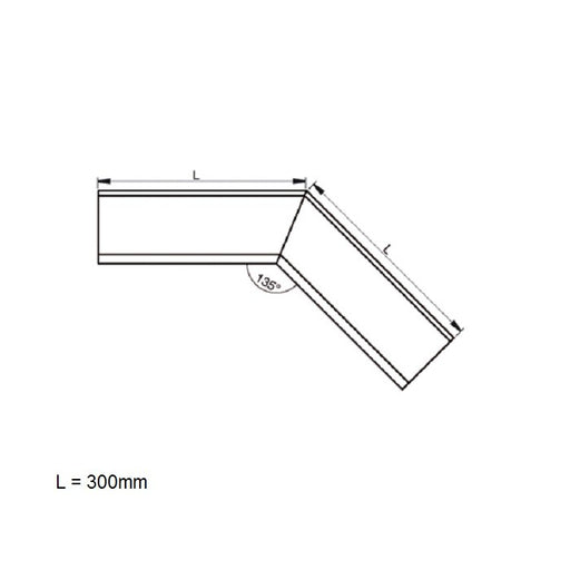 Lindab Galvanised Half Round Steel Gutter Angle 135 Degree Internal 100mm