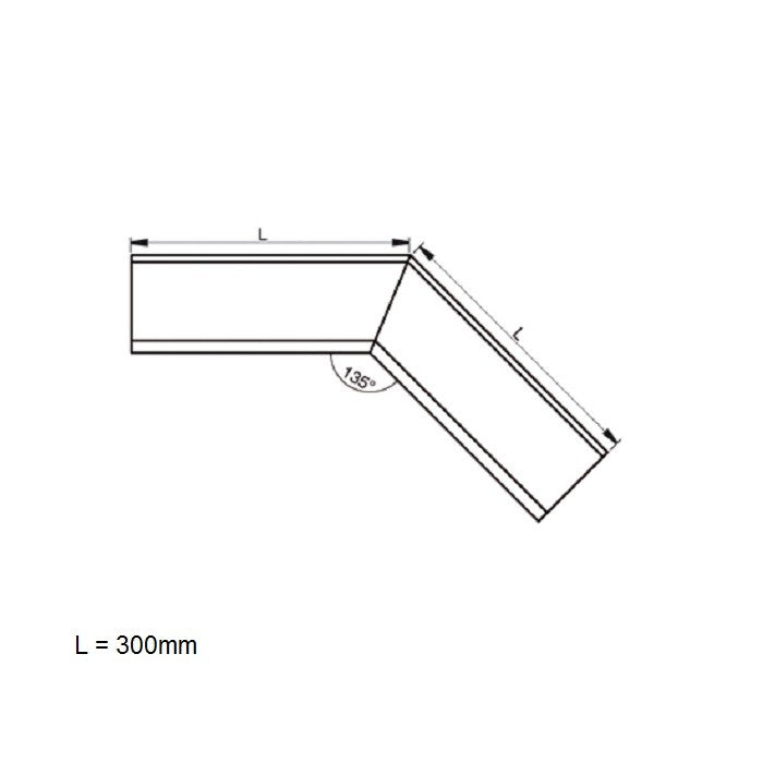 Lindab Galvanised Half Round Steel Gutter Angle 135 Degree Internal 100mm