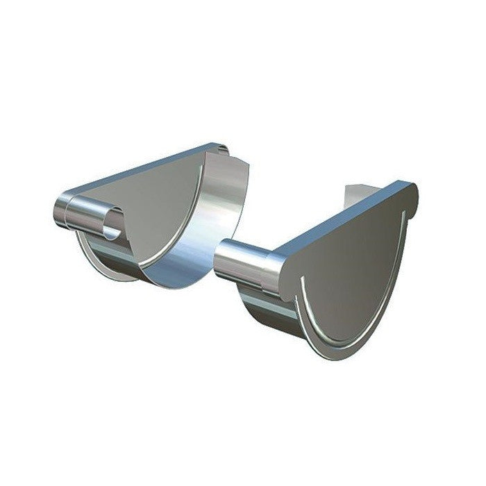 Lindab Galvanised Half Round Steel Gutter Left Hand Stop End 190mm