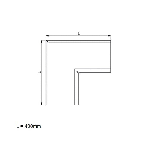 Lindab Magestic Galvanised 125mm Half Round Steel Gutter Angle Internal 90 Degrees