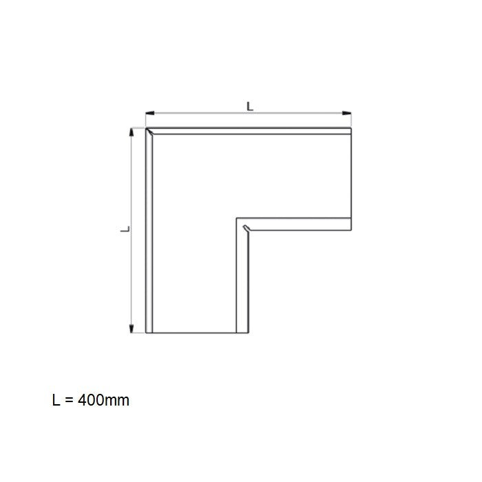Lindab Magestic Galvanised 125mm Half Round Steel Gutter Angle Internal 90 Degrees