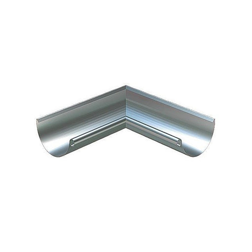Lindab Magestic Galvanised 125mm Half Round Steel Gutter Angle Internal 90 Degrees