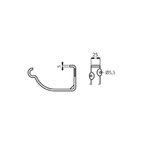 Lindab Magestic Galvanised 125mm Half Round Steel Gutter Fascia Bracket