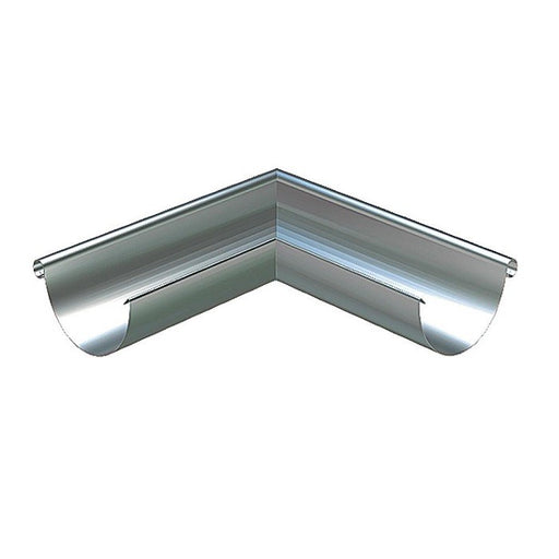 Lindab Magestic Galvanised 150mm Half Round Steel Gutter Angle External 90 Degrees