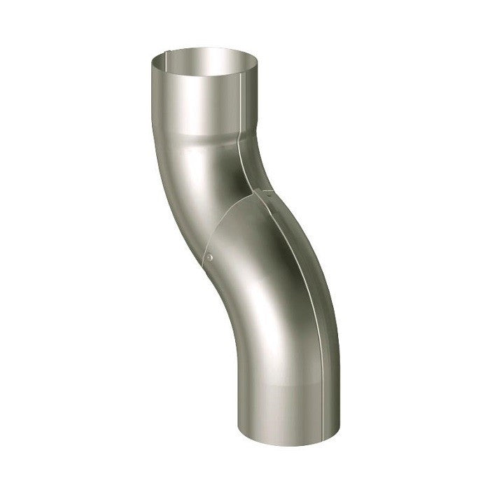 Lindab Magestic Galvanised 75mm Steel Downpipe One Piece Offset Bend