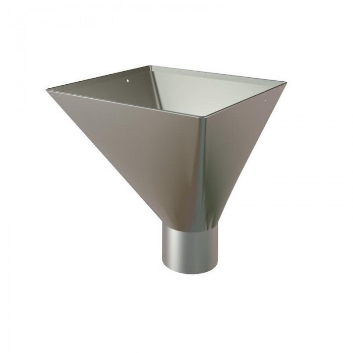 Lindab Magestic Galvanised Large Square Water Hopper with 75mm Outlet